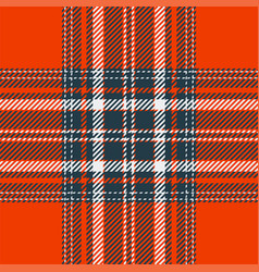 Plaid Check Pattern In Orange And Red Colors