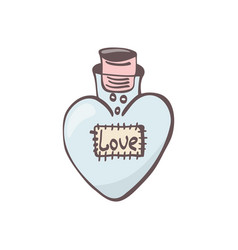 Single Heart Shaped Flask Clipart Love Potion