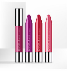 Trendy Color Lip Balm Pen With Gloss Silver