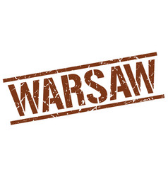 Warsaw Brown Square Stamp