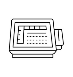 Self Service Pos Terminal Line Icon