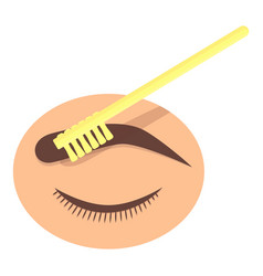 Brush Brow Icon Cartoon Eye Makeup