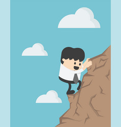 Cartoon man or businessman or mountain climber Vector Image