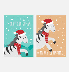 Christmas Cards With Cute Little Zebra Funny