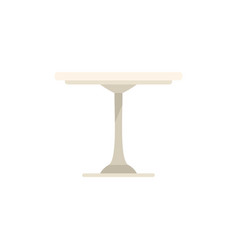 Round Table Icon Flat Wood Furniture