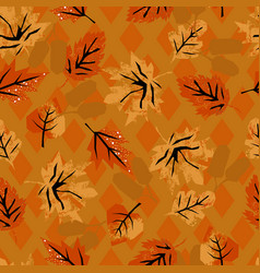 Rustic Maple Autumn Leaves Seamless Pattern