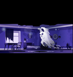 Ghost In Night Abandoned Bedroom Scary Spook