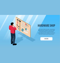 Hardware Shop Isometric Banner