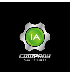 Ia Initial Gear Icon Logo Design Element