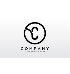 Initial Letter C Logo With Circle Shape Modern