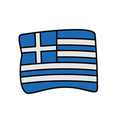 Grece Flag Country Isolated Icon