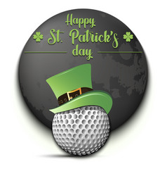 Happy St Patricks Day And Golf Ball