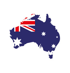 Australian Map And Flag