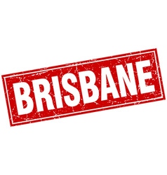 Brisbane Red Square Grunge Vintage Isolated Stamp