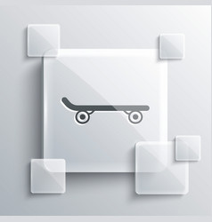 Grey Skateboard Icon Isolated On Background