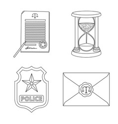 Law And Lawyer Icon Set