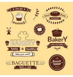 Bakery signs set Royalty Free Vector Image - VectorStock