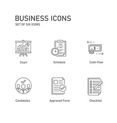 Financial Reporting Icon Design Set