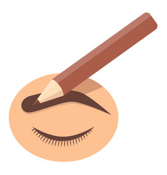 Pencil Brow Art Icon Cartoon Eye Makeup