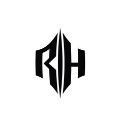 Rh Logo Monogram Hexagon Diamond Shape