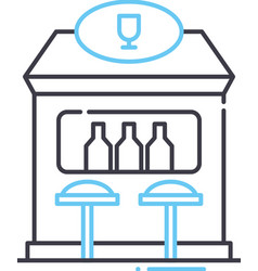 Bar Line Icon Outline Symbol