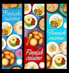 Finnish Food Restaurant Meals Vertical Banners