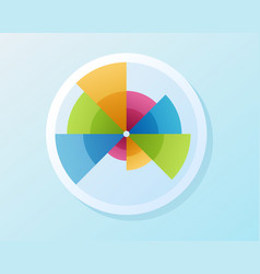 Flat Pie Chart With Scales Infographic Design