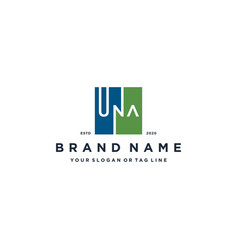 Letter Una Square Logo Design