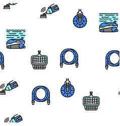 Pool Cleaning Service Seamless Pattern