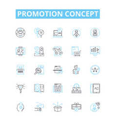 Promotion Concept Line Icons Set