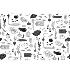 Vegetables Cartoon Seamless Background Pattern