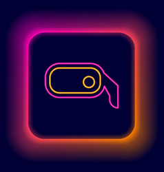 Glowing Neon Line Car Rearview Mirror Icon