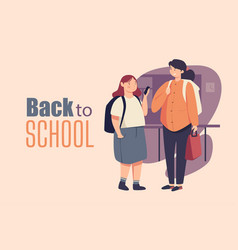 Back To School Poster Template In Flat Design