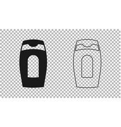 Black Bottle Of Shampoo Icon Isolated