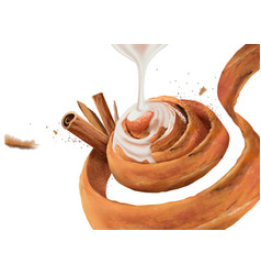 Cinnamon Roll With Condensed Milk