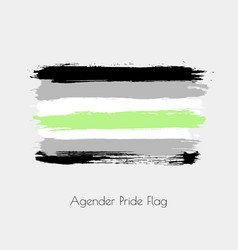 Agender Lgbt Watercolor Flag