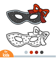 Coloring Book Carnival Polka Dot Mask With Bow