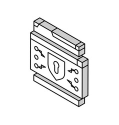 Cybersecurity Cyberbullying Isometric Icon