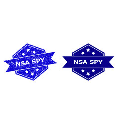 Hexagon Nsa Spy Stamp Seal With Rubber Style