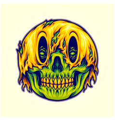 Horror Smiles Zombie Skull Emoticon