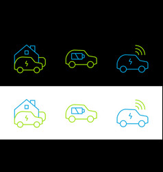 Set Line Smart Car System Charging At Home