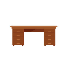 Small Table Icon Flat Wood Furniture