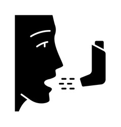 Asthma Inhaler Glyph Icon