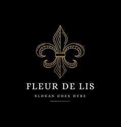 Elegant Lineart Fleur De Lis Logo Icon