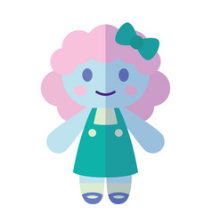 Isolated Cute Doll Toy Icon