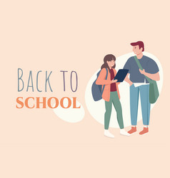 Back To School Poster Template In Flat Design