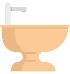 Bathroom Bidet Icon Flat Isolated