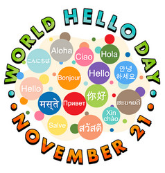 World Hello Day Banner Design