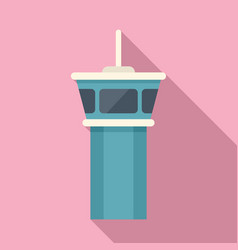 Airport Tower Icon Flat Airplane Flight