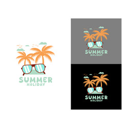 Summer Holiday Logo Icon Beach Design